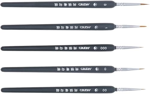 Ciieeo Kits de uñas de arcilla para manualidades, 5 piezas, pincel de pintura en miniatura, pincel de pintura fina para modelos, manualidades en