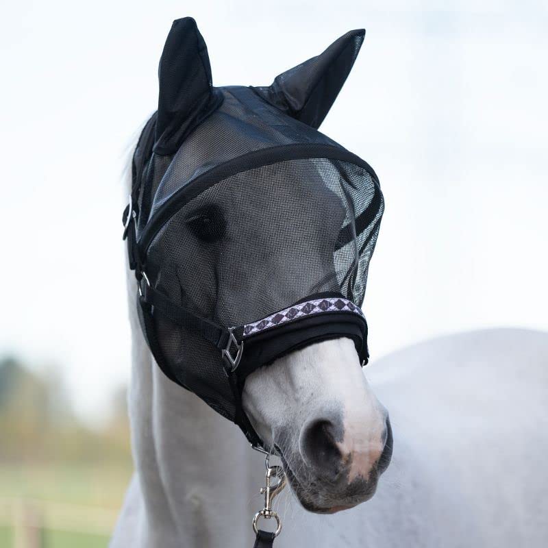 Máscara antimoscas para Caballos con Soporte Kavalkade