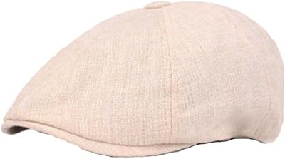 Grey Flat Cap 1pc Summer Flat Cap Cotton Linen Mens Beret Newsboy Cap Baker Boy Hat