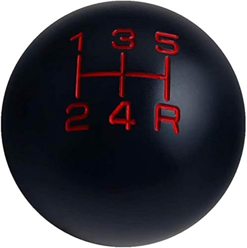 DEWHEL NegroRojo 5 Velocidad Manual Vintage Shift Knob 5Rdr M12 X 1.75 Aluminio K05