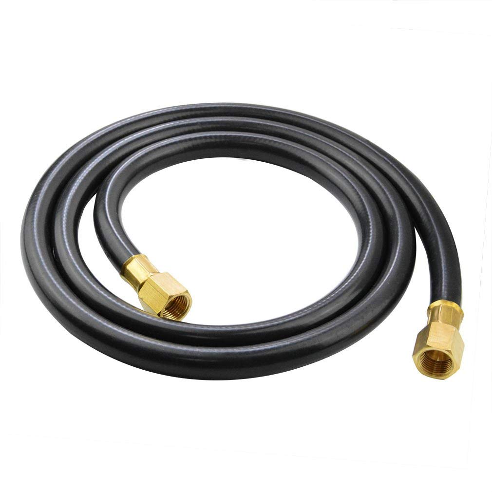 Stanbroil Manguera de instalación de hoguera con válvula de llave cromada de 1,27 cm para conexión de gas propano, 150 K BTU máx