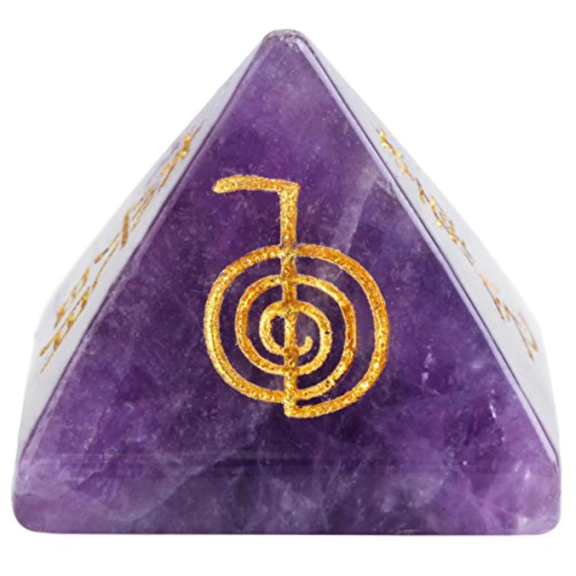 Healing Crystal Amethyst Orgone Chakra Pyramid