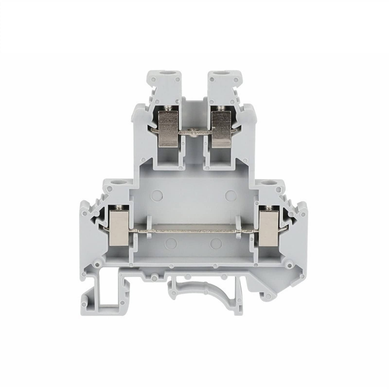 saako 10 Pz UKK5 Vite Universale Doppio Livello 2 Strati 4-Conduttore Striscia Spina Filo Connettore Elettrico Morsettiera Guida DIN UKK 5