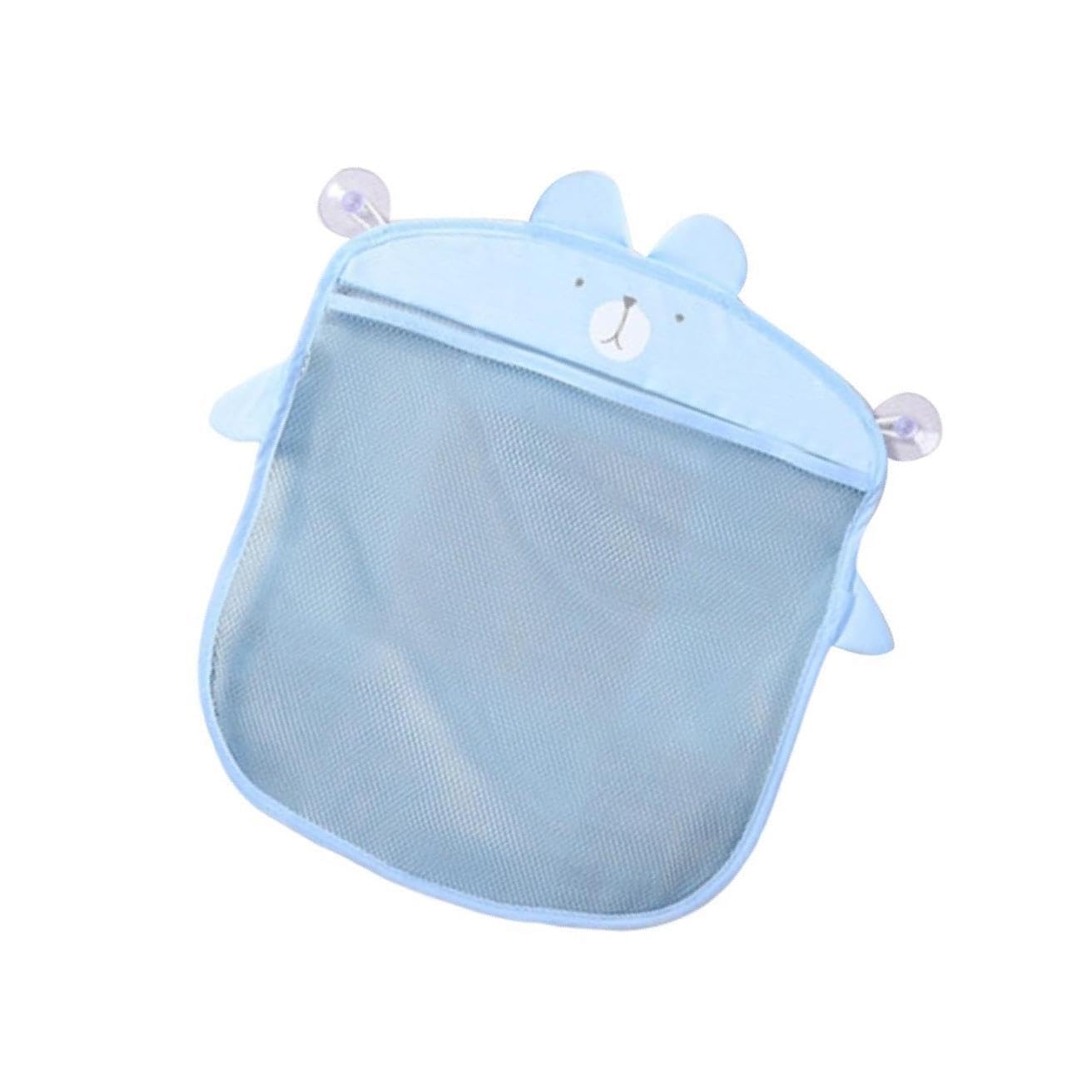 ALCXAZS Practical Baby Bath Time Toy Tidy Storage Hanging Bag Breathable Bathroom Organiser Net Space Shower, Blue, 39x35cm
