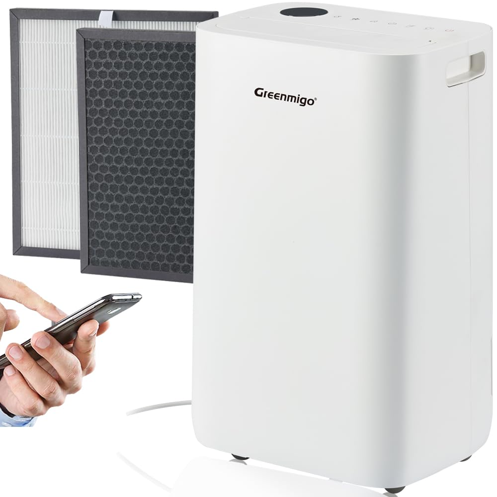 Deumidificatore 25L/24h,Deumidificazione Smart Adatto fino a 70m2,WiFi,Ionizzatore,Filtro Hepa Filtro e ai Carboni Attivi,Scarico Continuo,Serbatoio 4.5 Litri,Timer(ALPHA-Q25 Pro WiFi)