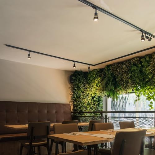 SLV PURI | LED Schienen-Strahler, Dreh- und schwenkbarer 1-Phasen-Strahler, Deckenstrahler, Deckenleuchte, Schienensystem, Innenbeleuchtung | GU10, inkl. 1Phasen-Adapter, Schwarz