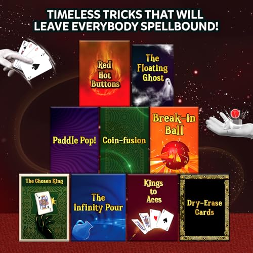 Image of Skillmatics Classic Magic Kit for Kids - 50 Fun Magic Tricks & Illusions | Step-by-Step Guide & Secret Techniques, Real Magician Props, Fun Gift for Boys & Girls Ages 8, 9, 10, 11, 12 & Up