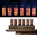 Montre LED Nixie couleur réglable avec panneau noir noyer 10 000 couleurs Nixie Tube Clock Plus tôt pour tube Clock cadeaux pour amis et enfants