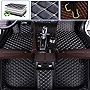 SureKit Custom Car Floor Mats for Lexus is IS200 IS200t IS250 IS300 IS300h IS350 2005-2012, 2013-2017 Luxury Leather Waterproof Anti-Skid Full Coverage Liner Front ＆ Rear Mat/Set (Black Beige)