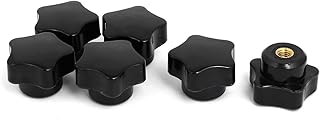 Aexit M6x30mm Plastic Knobs & Hand Wheels Female Thread Star Head Screw On Type Clamping Knobs Star Knobs Grips 6pcs