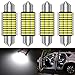 KATUR 39mm Festoon C5W Bombillas LED 6000K Luz Blanca Canbus Libre de Errores para 6411 6413 6423 6461 DE3425 DE3423 Luces de Puerta de matrícula de Domo Interior (4 Piezas, Blanco)