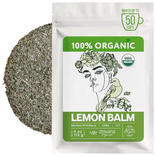 Organic Lemon Balm Tea Loose Leaf (4oz.) - Lemon Balm Leaves - Lo...