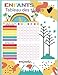 Tableau des tâches enfants: Planificateur horaire des tâches quotidiens pour inspirer un comportement responsable aux enfants. tableau des corvées.