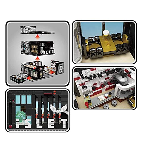 n.g. Wohnkultur City Bar Haus Bausteine Baukasten Modulare Gebäude Bauspielzeug Kompatibel mit Lego Haus (3992 Stück) – Bild 5