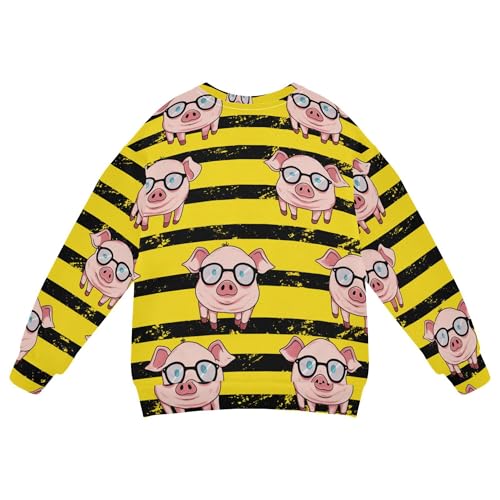 JUNZAN Weamless Cute Little Pig Big Boys Pullover Hoodie Long Sleeve Hoodie for Boys Party 4T2