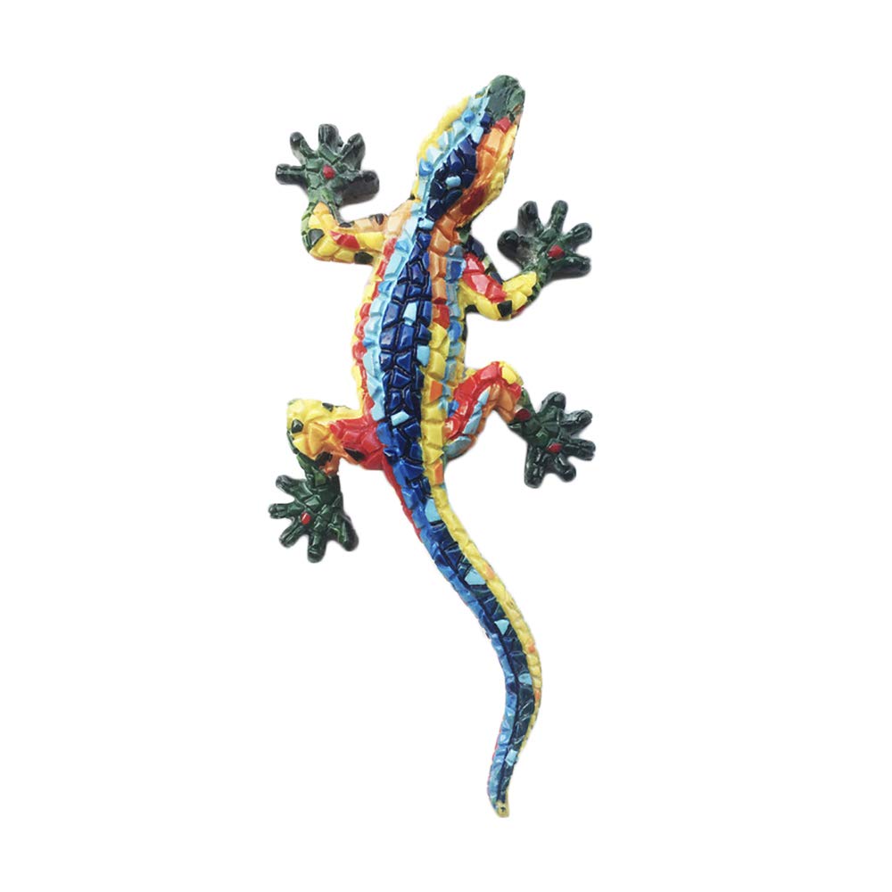 Wedarego Spain Mosaic Lizard Spain 3D Mosaic Lizard Fridge Magnet Souvenir Gift,Handmade Home & Kitchen Decoration Lizard Refrigerator Magnet Collection