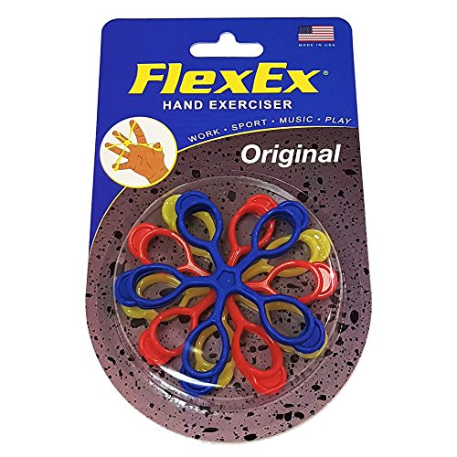 FlexEx Patented Hand Exerciser - Original, Made in USA Hand Grip Strengthener, for Physical Therapy, Musicians and Athletes