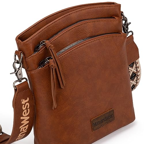 Montana West Multi Zip Pocket Large Crossbody Bag With Guitar Strap3