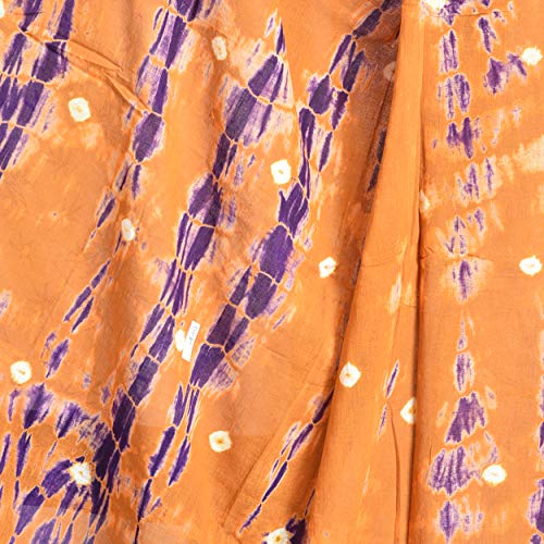 Image of Women's Pure Cotton Multi-Colored Traditional Authentic Tie Dye with Bandhej Bandhani Dupatta Chunni