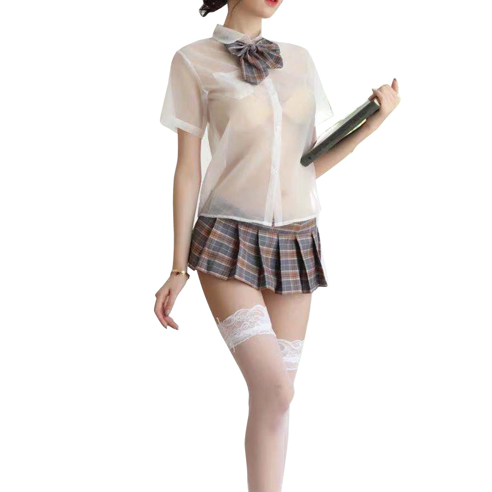 女子高生 制服 JK ミニスカ ドレス 大人用 カワイイ 可愛い プレゼント 女性用 レディース かわいい 仮装 コスチューム ハロウィン クリスマス  ルーズソックス 女装 人気 コスプレ [アダルト]