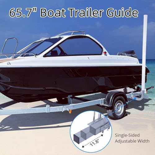 MERXENG 2PCS Adjustable Boat Trailer Guide Poles - 62" Height, 11.8" Width, Rustproof Q253B Steel with PVC Pipes, Ideal for Skiing, Fishing & Sailboat Trailers by MERXENG - Image 6