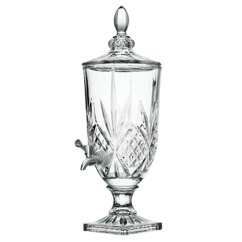 Dispensador de Bebidas Jarra fría de Vidrio de 2L/3L/5L, Bote para Beber Jugo con Grifo, Botella de Vino de Vidrio, Lata de Bebida de Alta Temperatura, Botella de Agua Fácil dispensación