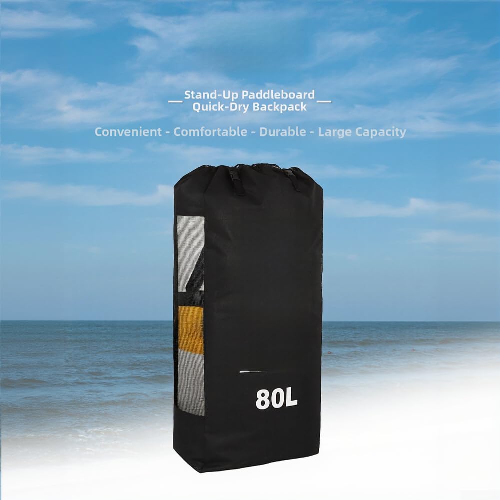 Yhenlovtt Paddle Board Carry Bag, Multi-Size 80L-125L Black, as picture show, Quick drying bag - Image 7
