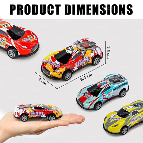 Image of Zest 4 Toyz Diecast Cars Metal Cars for Kids Toys (Pack of 10) Diecast Model Car Pull Back Toy Car Toy Vehicle for Kids Toys for 2-5 Years Boys and Girls - Multicolor