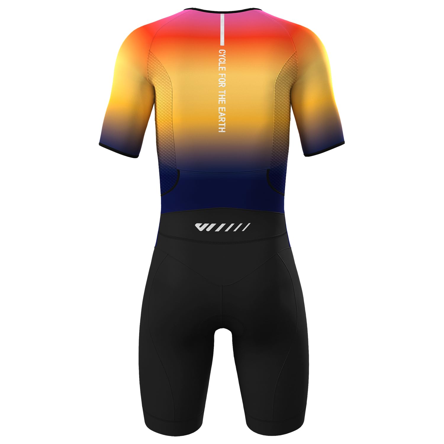 Lo.gas Męski strój triatlonowy Pro Trisuit z krótkim rękawem na wyścigi Ironman i triathlon – wysokiej jakości strój triatlonowy dla mężczyzn, pomarańczowy 1, L