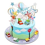 【Decoracion tartas cumpleaños】Decoracion tartas infantiles puede hacer un pastel con temas de automóviles, aviones, molinos de viento, globos aerostáticos. Hacer que tus pasteles o magdalenas se vean tan deliciosos como saben. Estos adornos de pastel personalizados se pueden combinar con otros suministros para fiestas de cumpleaños, y también se pueden usar de forma independiente.