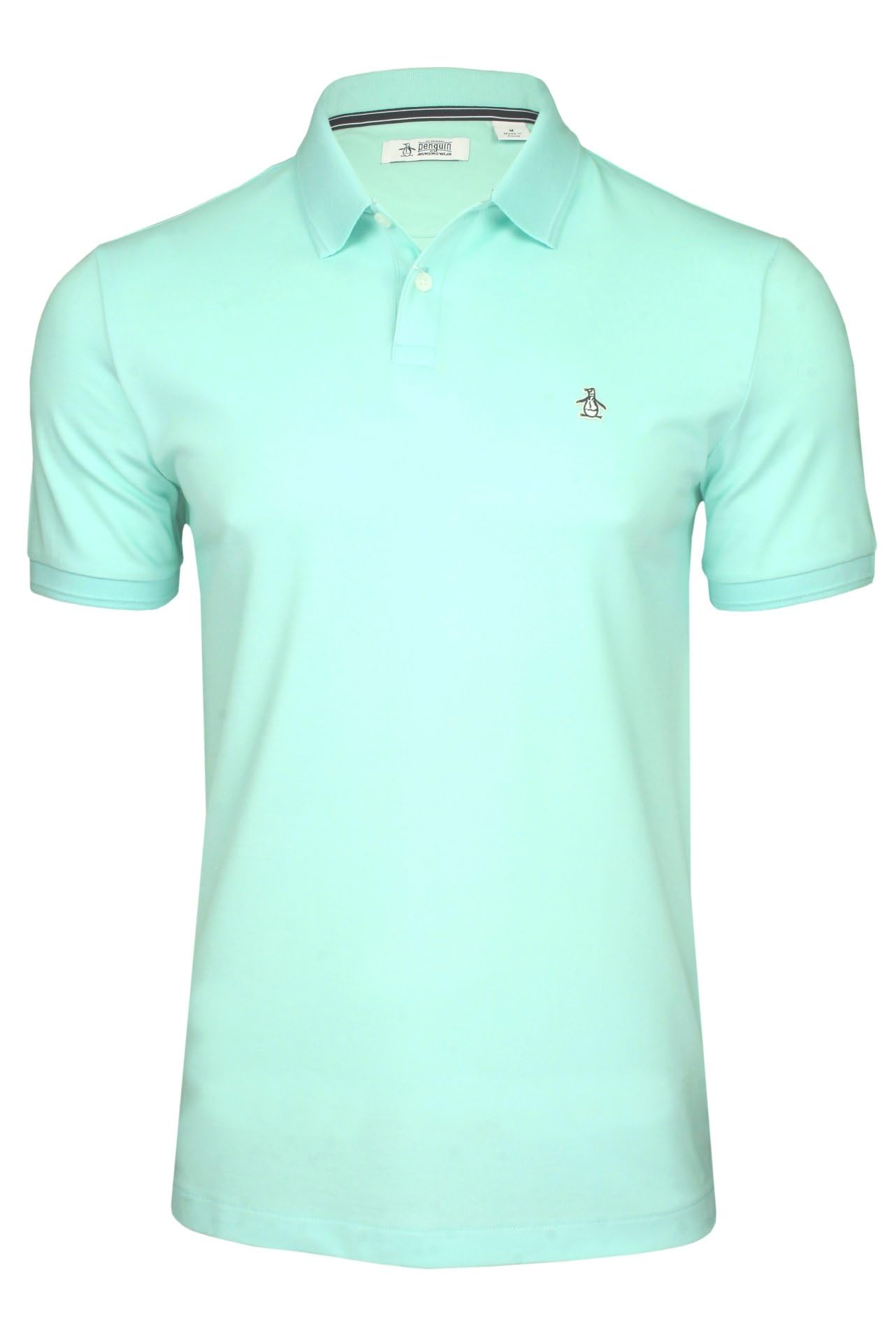 Original Penguin Men's Blue Tint 'Daddy' Stretch Pique Polo Shirt With Tencel (Uk, Alpha, Xxl, Regular, Regular, )