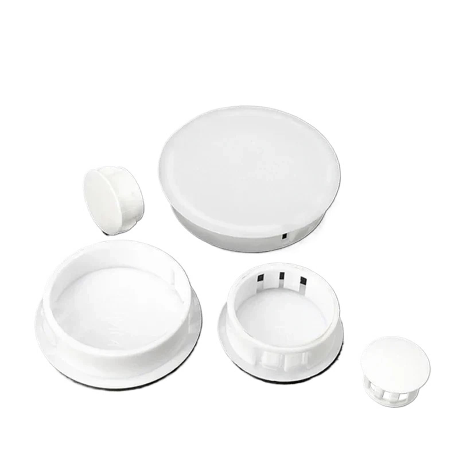 Plastic Snap on Hole Plug Cap Round Hole Caps Blanking End Caps Seal Stopper Furniture Hole Bung(White,30mm,20Pcs)