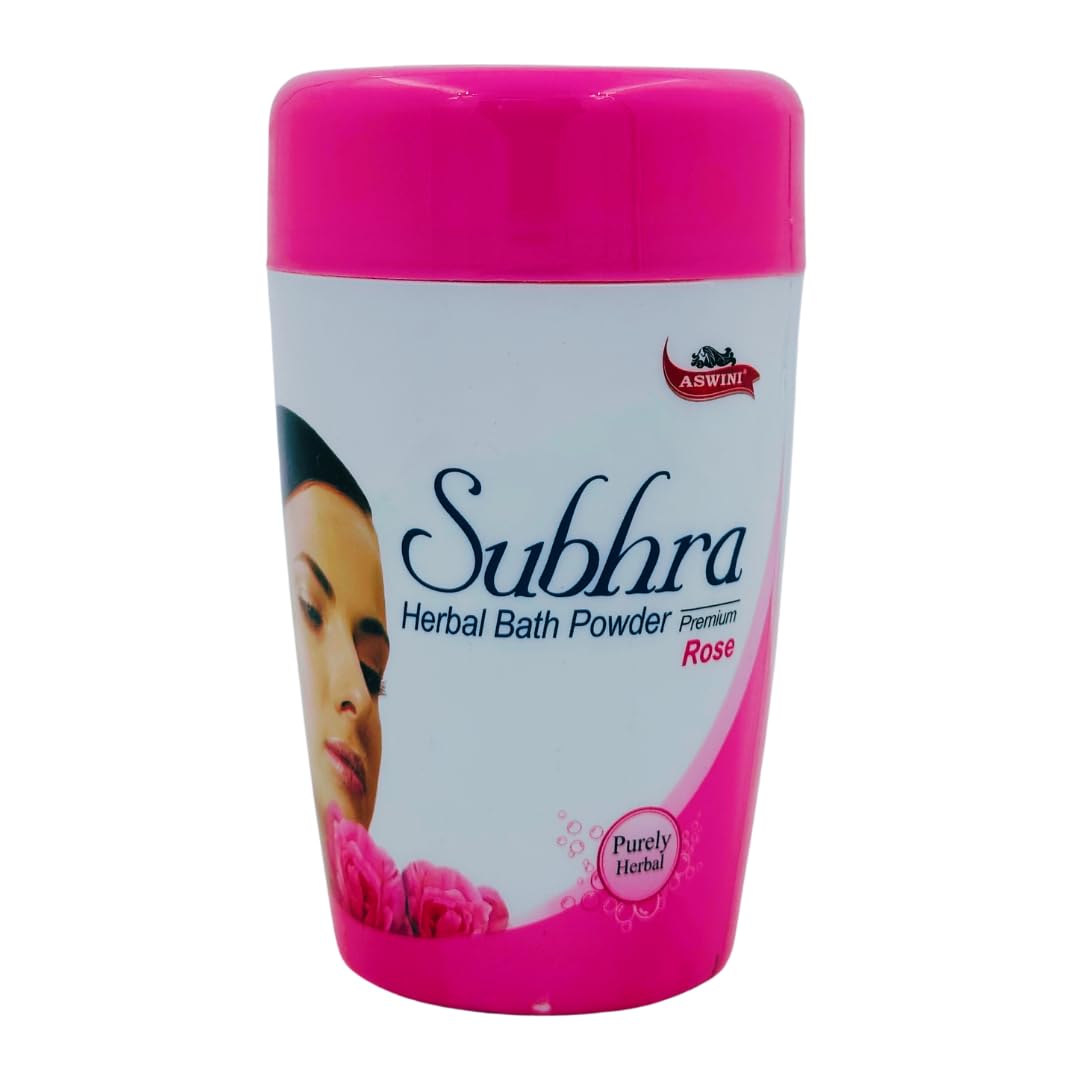 aswini Subhra Bath Powder Rose - Protects Skin From Itching, Rashes, Dryness, Allergies & White Scaling (200 GramBottle)-image-14