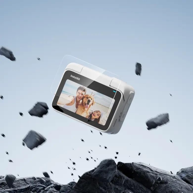 Pack De 2 Cristales Templados Y 2 Protectores De Lente Para Insta360 GO 3, Dureza 9H, Alta Definición Y Antiarañazos