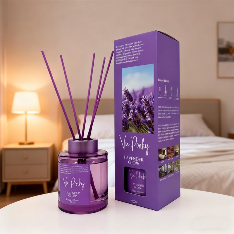Difusor de varillas lavanda 120ml aroma floral miniatura 6