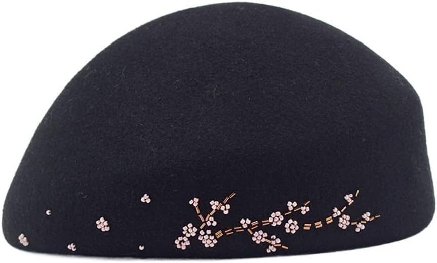 VIDI Autumn And Winter Hats, Berets, Ladies' Plum Blossom Pattern, Painter, Flight Attendant