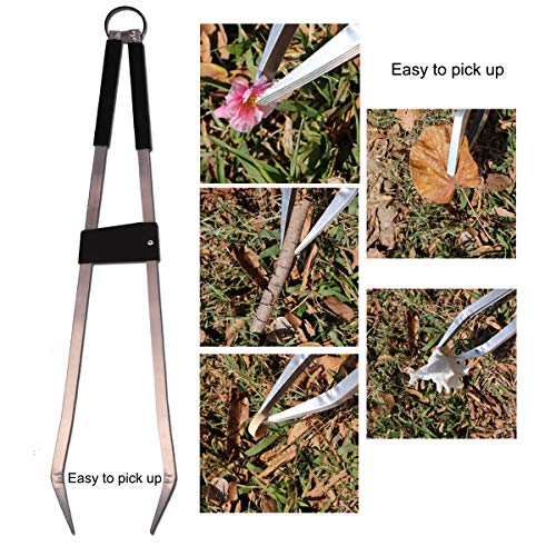 long trash amp garbage picker grabber toollightweight aluminium amp rustprooflitter pick up sticktrash tong reaching assist tool garden nabber plogging