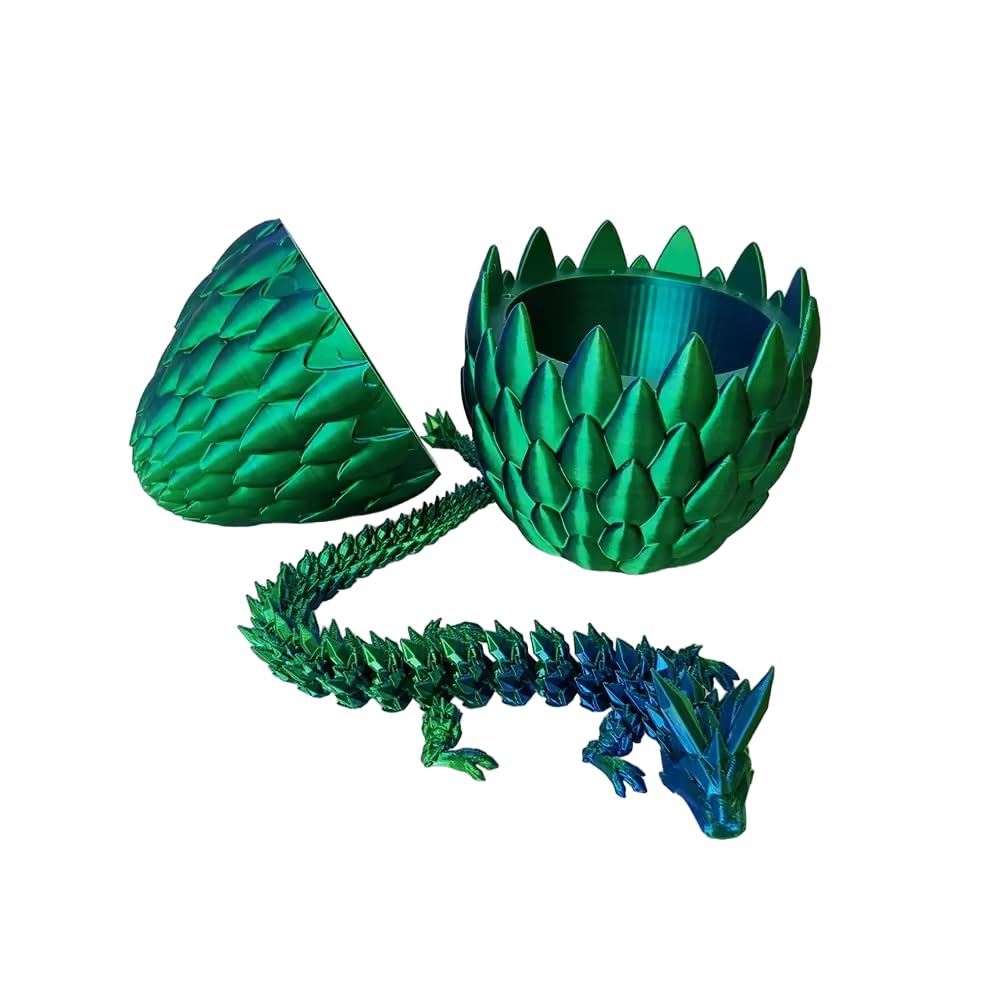 Peluche Dragon Dragon Surprise Imprimé En 3D - Œuf Avec Dragon Articulé, Jouet Anti-stress Et