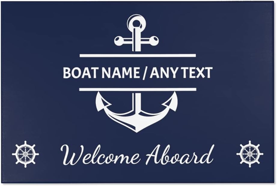 Aboard Mat for Boats, Personalized Aboard
