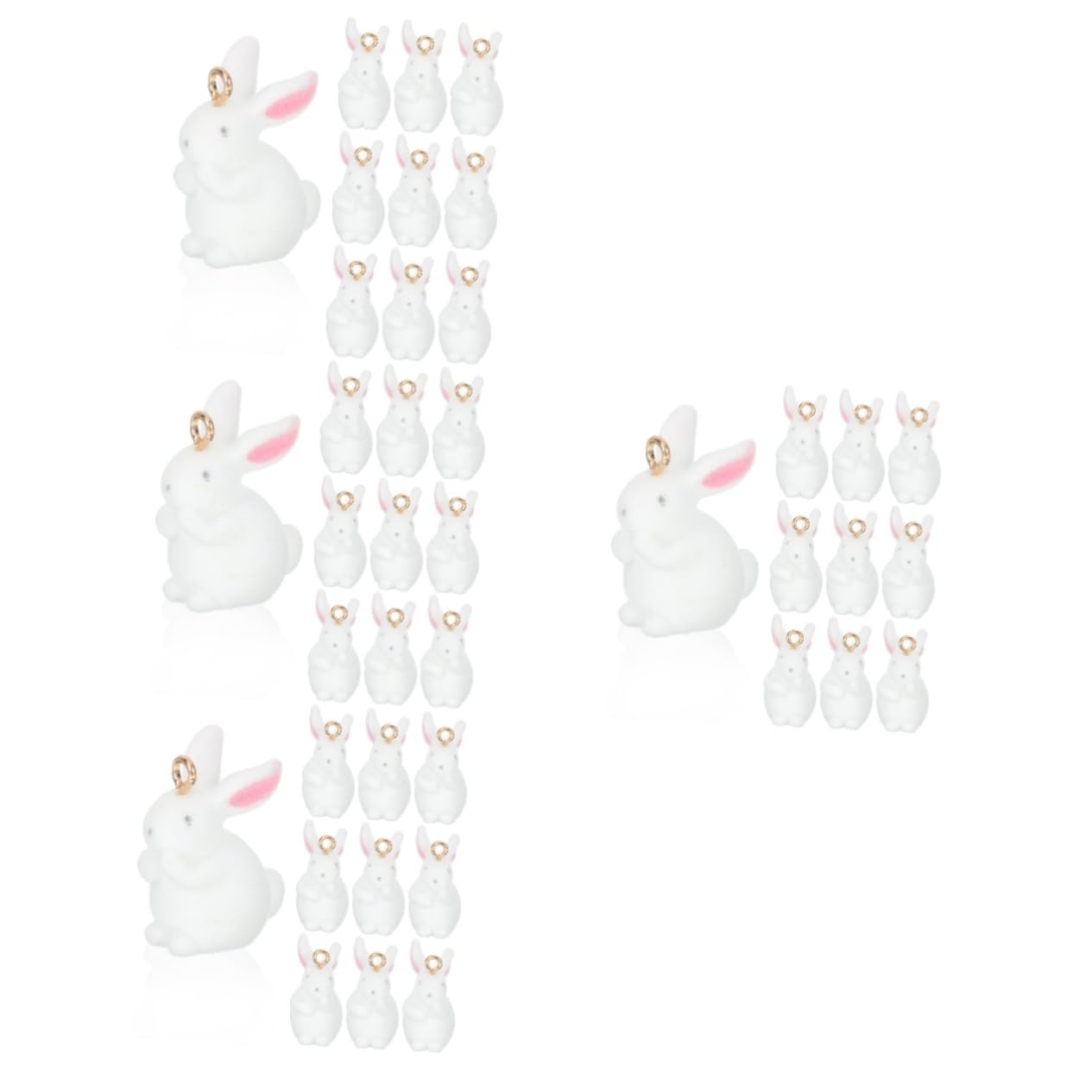 50 Pièces Bricolage Lapin Ornements Bijoux Pendentifs Mini Breloques En Résine Bracelet À Breloques De Pâques Kit Miniature De Charmes De Lapin Kit De Flocage De Lapins Miniatures