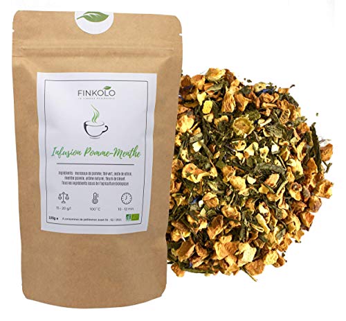 Infusion Pomme Menthe Bio | Certifié 100% Agriculture Biologique | Sachet 100g