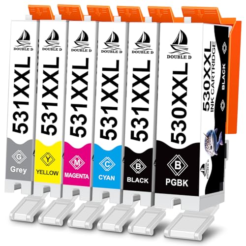 Cartouches PGI-530 CLI-531 XXL Double D pour imprimantes Canon TS8750 et TS8751