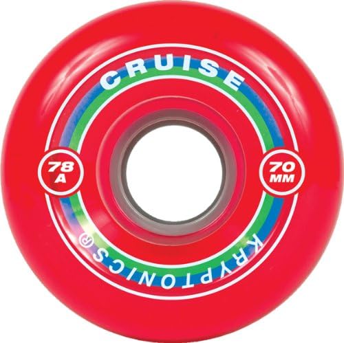 Kryptonic Cruise 70mm 78A Skateboard Wheels, Red