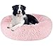 G.C Cama Antiestres Perro, Perros Relajante Lavable Impermeable Redonda Suave Donut Invierno Cueva Colchonetas Liners para Grande Mediano Pequeños Gatos Mascota (70cm*70cm, Rosado)