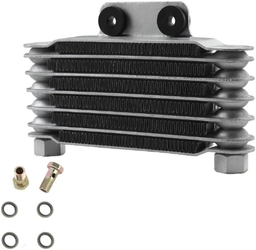 M12 Motorcycle Engine 6 Row Radiator Oil Kits For Motocross DirtBike Motobike Parts(Silver)