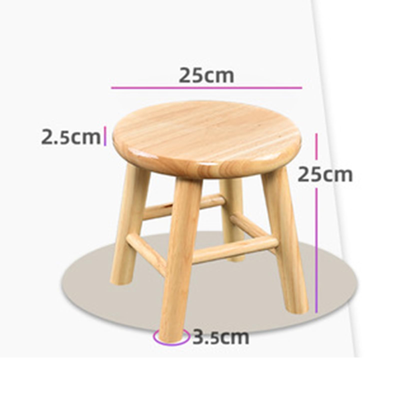 Amazon.co.jp: THLD 円形スツール 天然木 30CM 木製 木製スツール 丸型