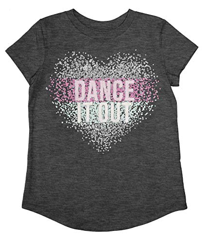 Jumping Beans Girls 4-12 Dance It Out Graphic Tee 7 Heather Grey