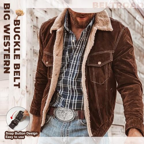 Western Leather Belt for Men Women Cowgirl Cowboy Western Longhorn Bull Buckle Belt for Jeans Christmas Gifts Belts2
