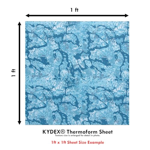 Image of KYDEX Thermoform Sheet - (P1 Texture) - (Infused Print) - (12in x 12in) - (Kryptek Obskura - Oceanus - Micro) - (1 Sheet) - (for Holster Making & Hobby) - (USA Made)