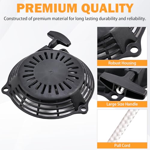 Image of Yinlowa GCV160 Recoil Pull Starter for Honda GC135 GC160 GCV135, Black